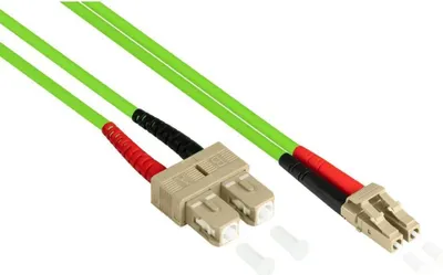 Zdjęcie produktu dla Kabel krosowy światłowodowy OM5 Duplex LC-SC LSZH 7,5 m, wielomodowy, 50/125 μm