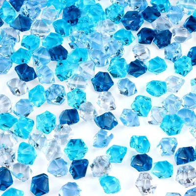 Produktbild von Acryl Diamanten Mix Blau, 825 Stück, ca. 11 x 14 mm, für Bastelprojekte
