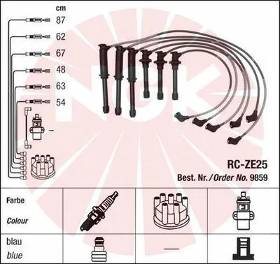 Produktbild von NGK Zündkabelsatz RC-ZE25 für