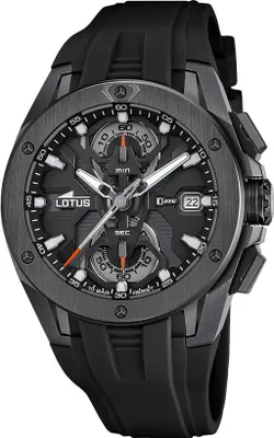 A close-up studio shot of a men's analog watch.