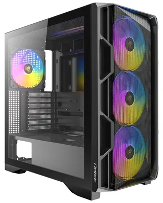 Obrázok produktu pre Antec AX-1000 ARGB, Midi Tower, PC, Čierna, ATX, EATX, ITX, micro ATX, Plast, Oceľ, Temperované sklo, 18,5 cm