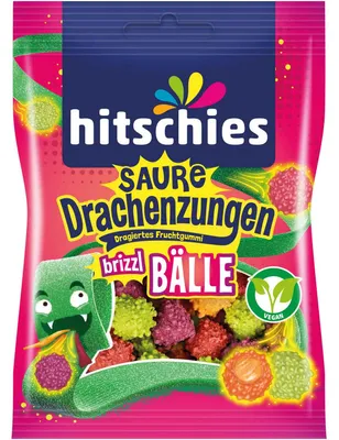Produktbild von hitschies Saure Drachenzungen brizzl Bälle 100g