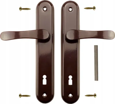 Produktbild von Türdrücker Türbeschlag FEINZ 72 mm - Braun - Elegant und langlebig - Ideal für jedes Zuhause