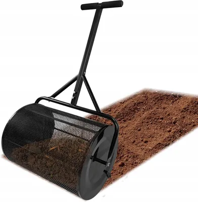 Zdjęcie produktu dla Rozsiewacz Nawozów 80L Do Trawy Metalowy Uchwyt I Kosz Siatka 40X65Cm