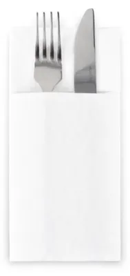 Produktbild von 100x Servietten Bestecktaschen 39 x 40 cm 1/8 -Falz AIRLAID Stoffähnlich