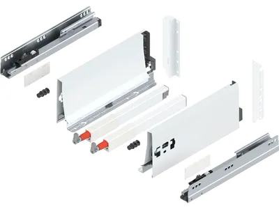 Produktbild von Blum Tandembox antaro D-Reling(K) Schubladenschienen-Set | 1 Paar, 30kg 270mm | Vollauszug Blumotion, seidenweiß