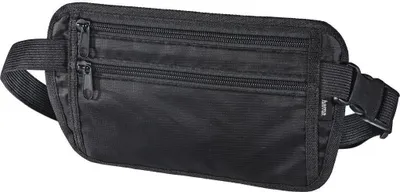 Produktbild von Hama Geldkatze, flache Bauchtasche für Wertsachen, Schwarz (00139531)