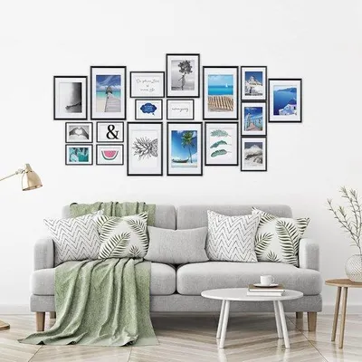Produktbild von Klassische Fotocollage Set 18 Rahmen Schwarz