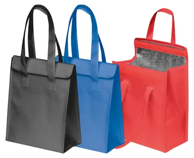 Produktbild von 3x Kühltasche mit Klettverschluss / Farbe: je 1x schwarz, blau und rot