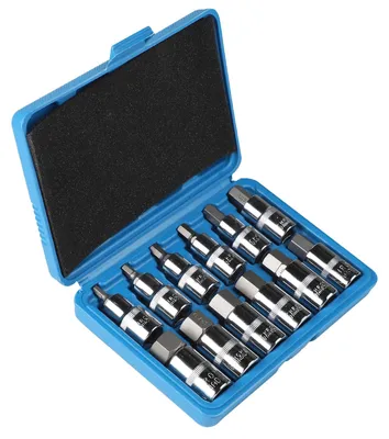 Immagine prodotto di Set di chiavi a bussola, 12 pezzi, 1/2 pollice, da 5 a 22 mm, con custodia, per uso domestico