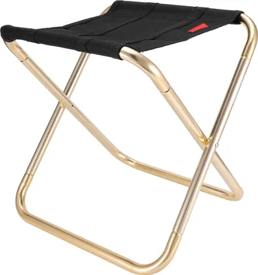Image de Tabouret de camp pliant en alliage d'aluminium Siège de chaise pliable portable pour l'extérieur Pêche BBQ Camping
