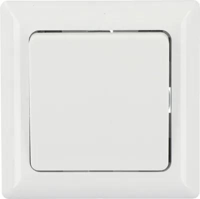Produktbild von Unitec Aus-Wechselschalter mit Rahmen ultraweiß, Serie Genua