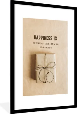 Produktbild von MuchoWow® Gerahmtes Poster Weihnachten - Geschenk - Zitat 60x90 cm - Poster mit Schwarzem Bilderrahmen Wandposter Rahmen Foto Bilder - Dekoration - Wandposter Wohnzimmer - Hochwertig