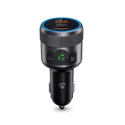Immagine prodotto di Trasmettitore FM audio per auto | Fisso | Chiamata a mani libere | 1 " | Schermo ambrato | Bluetooth® | PD 18 W / PD 24 W | Ricarica rapida | Aumento dei bassi | Google Assistant / Siri | Nero