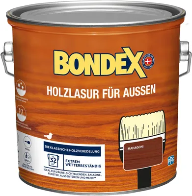 Produktbild von Bondex Holzlasur für Außen 2,5 L mahagoni