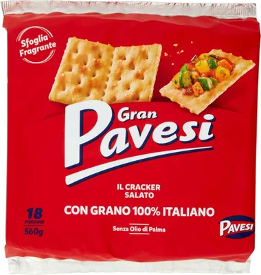 Produktbild von 6x Gran Pavesi Crackers salati Salzgebäck gesalzen 560g kekse gebäck