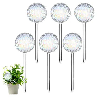Produktbild von 6 Stück Glas-Bewässerungskugeln, große Pflanzenbewässerungszwiebeln, bunte automatische Pflanzenbewässerung, selbstbewässernde Pflanzenpfähle, Garten-Selbstbewässerungssystem