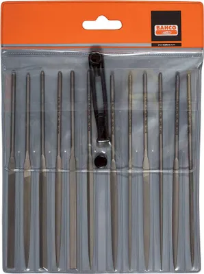 Obrázek produktu pro Bahco Sada jehlových pilníků s hladkým řezem bez rukojeti 160 mm 12 kusů Stříbrná Stříbrná Jedna velikost