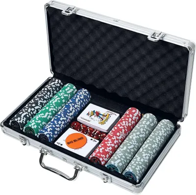 Produktbild von Natural Games Classic Games Poker-Set im Aluminiumkoffer, 300 Chips