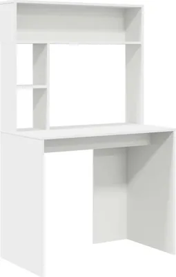 Zdjęcie produktu dla vidaXL Biurko z półką białe 91 x 50 x 149 cm materiał drewnopochodny