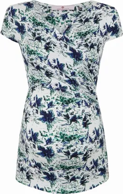 Immagine prodotto di Camicetta premaman blu navy con motivo floreale