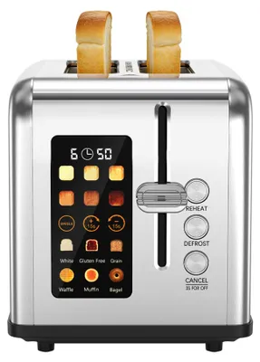 2-Scheiben Toaster mit Touchscreen, 880 W, 6 Bräunungsstufen