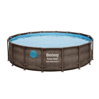 Produktbild von Bestway Power Steel™ Frame Pool Komplett-Set, rund, 488x122cm, 56725
