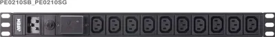 Produktbild von ATEN Basis 1 HE PDU mit Überspannungsschutz, Standard, 1U, Horizontal/Vertikal, Aluminium, Schwarz, 10 AC-Ausgänge