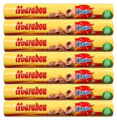 Produktbild von Marabou Schokoladenrolle mit Karamell und Daim Füllung 67g 7er Pack