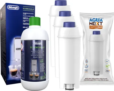 Produktbild von 3x Ersatzt-Wasserfilter + Delonghi 500ml ecoDecalk entkalk von Wesper kompatible mit DeLonghi ECAM 45.366.B