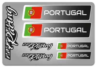 Produktbild von 4er Set Länderfahnen Aufkleber – Flaggen Sticker für Auto, Fahrrad, Motorrad & Helm R156-23 Portugal