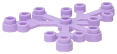 Imagen del producto de 5 hojas de LEGO, modelo 6 x 5 (2417), color lavanda claro