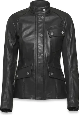 Produktbild von Belstaff Penrith Damen Motorrad Lederjacke, schwarz, M