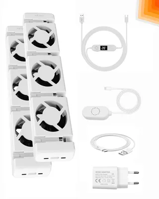 Radiatorventilator 2er-Set mit 3 Geschwindigkeitsstufen