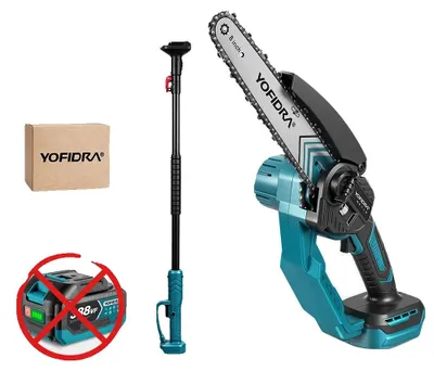 Obrázek produktu pro Elektrická řetězová pila, bezdrátový design, nastavitelná délka, bez baterie