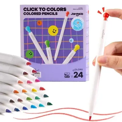Obrázek produktu pro Automatické barevné tužky Click to Colors, 24 kusů - Jarmelo