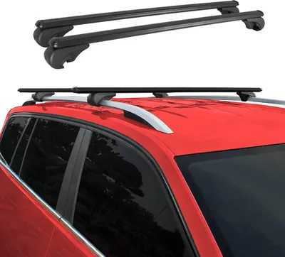 Zdjęcie produktu dla Bagażnik dachowy do Alfa Romeo 159 2006-2013 Bagażnik bazowy aluminiowy czarny 2x