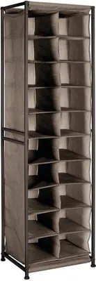 Produktbild von Schuhregal Schuhschrank Schuhablage Metallrahmen mDesign 20 Fächer dunkelbraun