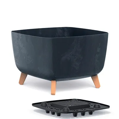Immagine prodotto di nabbi Fioriera in plastica su gambe DGQL400E 39 cm - antracite