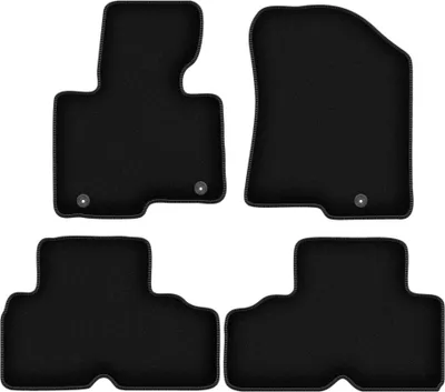 Immagine prodotto di Tappetini in velluto per Kia Carens IV (2013-2018, minivan) neri, set 4 pz, con fissaggi