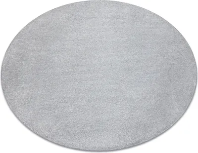 Produktbild von Teppich rund INDUS silber 91 eben, Melange Grau rund 133 cm