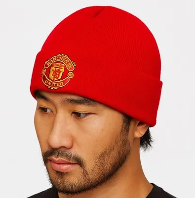 Immagine prodotto di Berretto invernale da uomo New Era Manchester United Essential Cuff Knit Red - UNI
