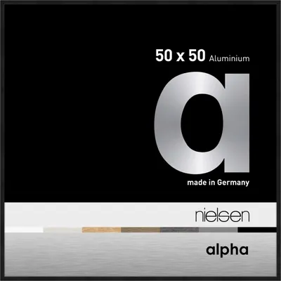 Obrázek produktu pro Hliníkový obrazový rám Nielsen Alpha 50x50 cm eloxovaný černý matný