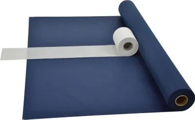 Produktbild von Sensalux Kombi-Set 1 Tischdeckenrolle 1,18m x 25m blau + Tischläufer 15cm weiß