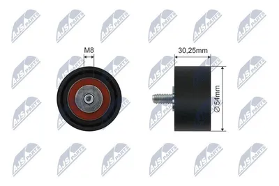Produktbild von NTY RNK-ME-075 Umlenkrolle Keilrippenriemen 54mm passend für MERCEDES-BENZ C-Klasse Limousine (W204) E-Klasse Limousine (W211) C-Klasse T-modell