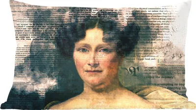 Produktbild von MuchoWow® Zierkissen Sofakissen Wohnzimmer Dekokissen 60x40 cm Johanna Henriëtte Engelen - Dubois Drahonet - Zeitungsartikel - Kopfkissen - Polster mit Foto