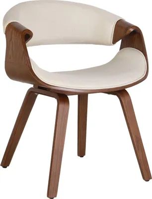 Immagine prodotto di Sedia da pranzo - Sedia da cucina - Comoda con braccioli | Colore: Crema | Materiale: Polvere