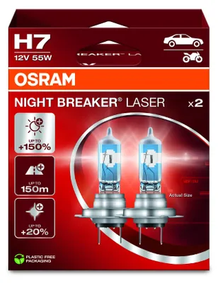 Obrázok produktu pre OSRAM NIGHT BREAKER LASER H7 PX26d 12 V/55 W (2er Box)