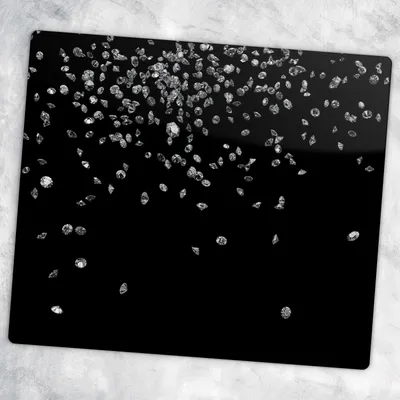 Produktbild von Glas-Herdabdeckplatten Glaskeramikkochfeld-Abdeckung Spritzschutz Glas 60 cm x 52 cm - Diamanten Edelsteine