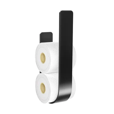 Produktbild von Toilettenpapier Aufbewahrung ohne Bohren, Klopapier Aufbewahrung , Metall Toilettenpapierhalter Wand, Ersatzrollenhalter Toilettenpapieraufbewahrung